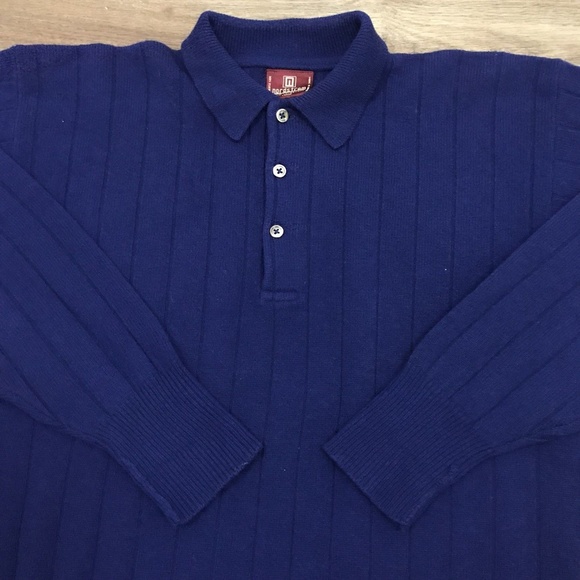 Vintage Nordstrom Lambswool Polo Sweater - Picture 3 of 7